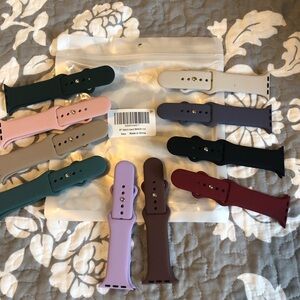 Multi color iWatch silicon replacement bands.